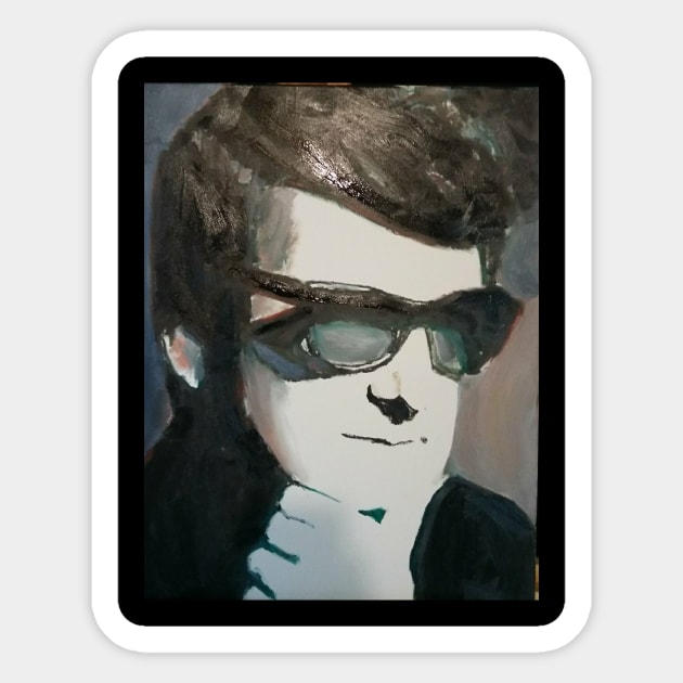 Roy Orbison Sticker by Mike Nesloney Art